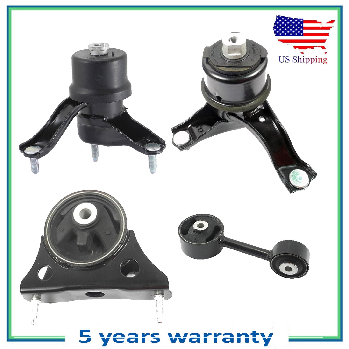 4 PCS Engine Motor & Trans Mount For 2004-2007 Toyota Highlander 2.4L FWD