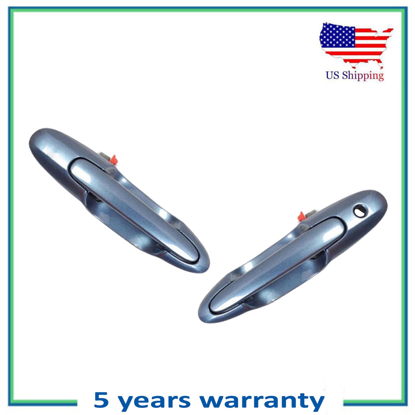 Front Exterior Outside Door Handle 2PCS For 2000-2006 Mazda MPV Razor Blue 28P