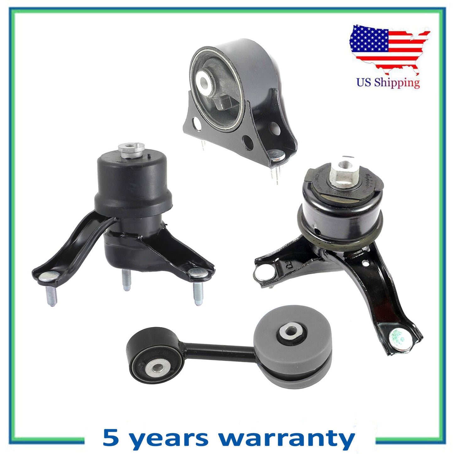 4PCS Moteur & Trans Montage Polyuréthane Pour 04-07 Toyota Highlander 2.4 4WD