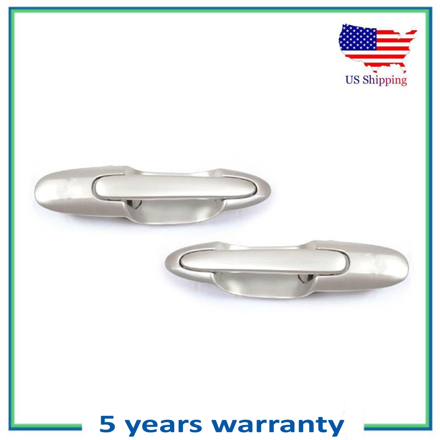 Rear Outside Outer Door Handle SET For 2000-2006 Mazda MPV Sparkling Silver 24E