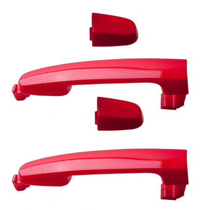 Rear Left & Right 2PCS Outside Door Handle For 05-10 Scion tC xA xB xD 3P0 Red