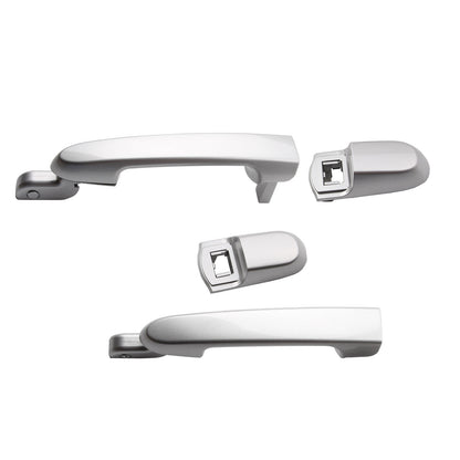 Rear Pair Outside Door Handle For 06-2011 Hyundai Accent 5S Platinum Silver Mica
