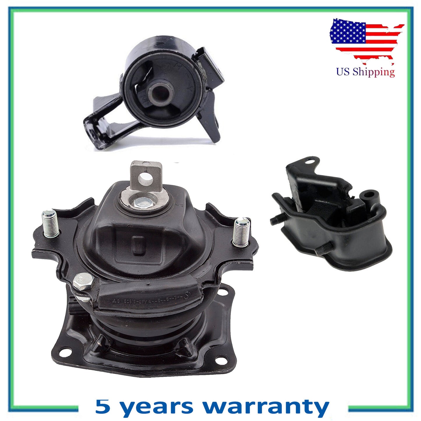 3PCS 65026EL 4587 4558 i-VTEC Motor & Trans Mount For 2007 Honda Odyssey 3.5L