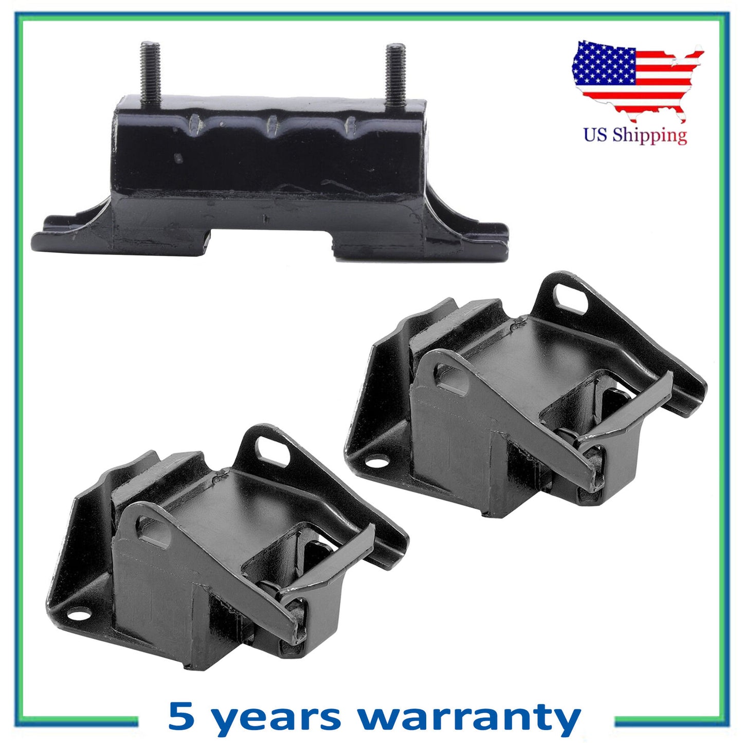 Set of 3pcs Engine Motor & Trans Mount For 1995 Chevy Blazer GMC Jimmy 4.3L 4WD
