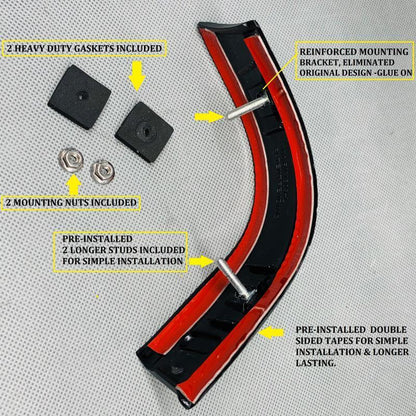 Paire Set Amélioré Toit Coin Moulage Bord Pour Ford 08-16 Super Service J7 Noir