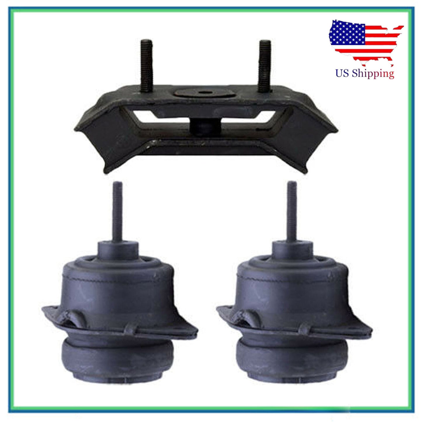 SET 3PCS 5523 5523 5575 Engine Motor & Trans Mount For 05-09 Ford Mustang 4.0L
