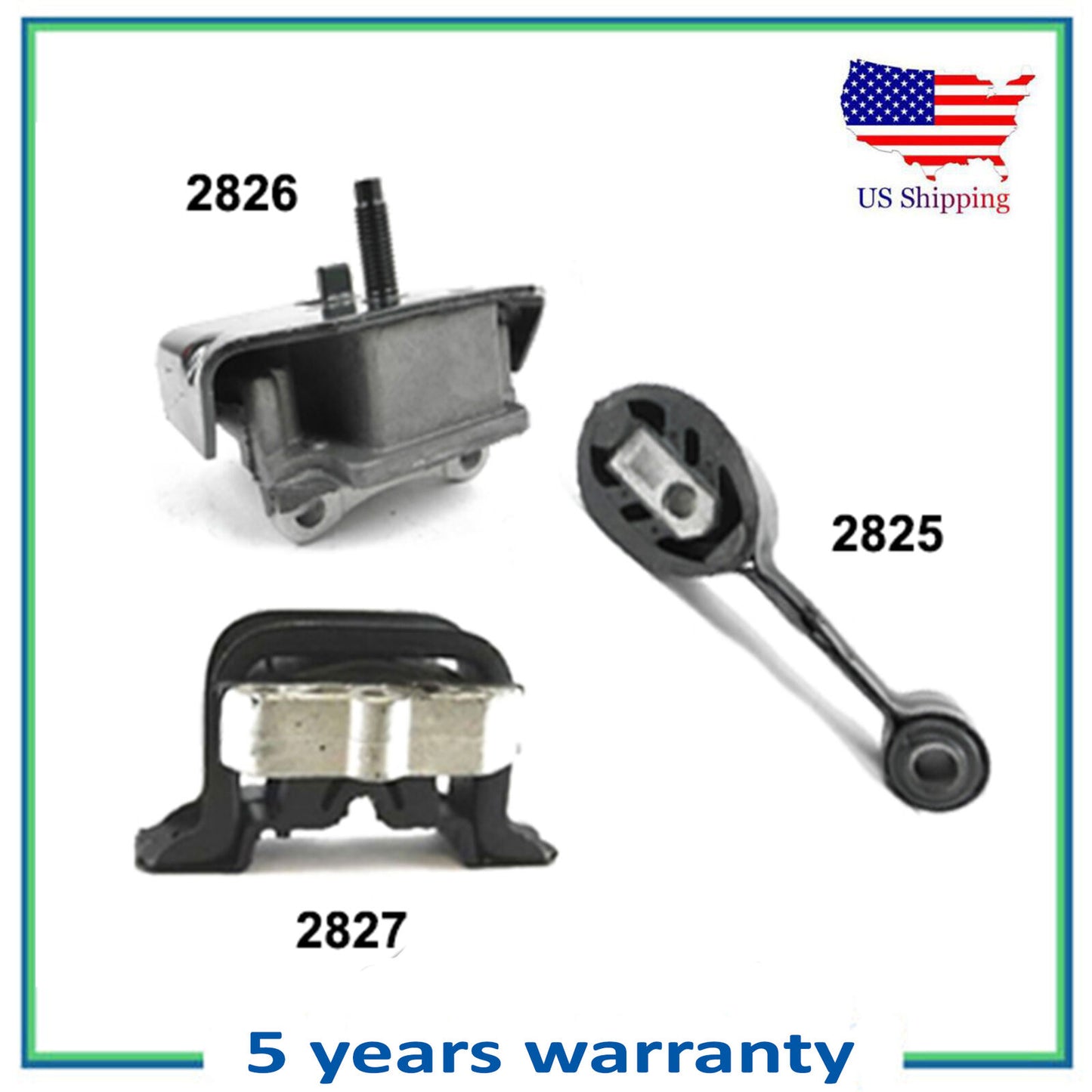 Motor & Trans Mount For 1992-2002 Saturn SC/SL/SW 1.9L 2825 2826 2827 M826