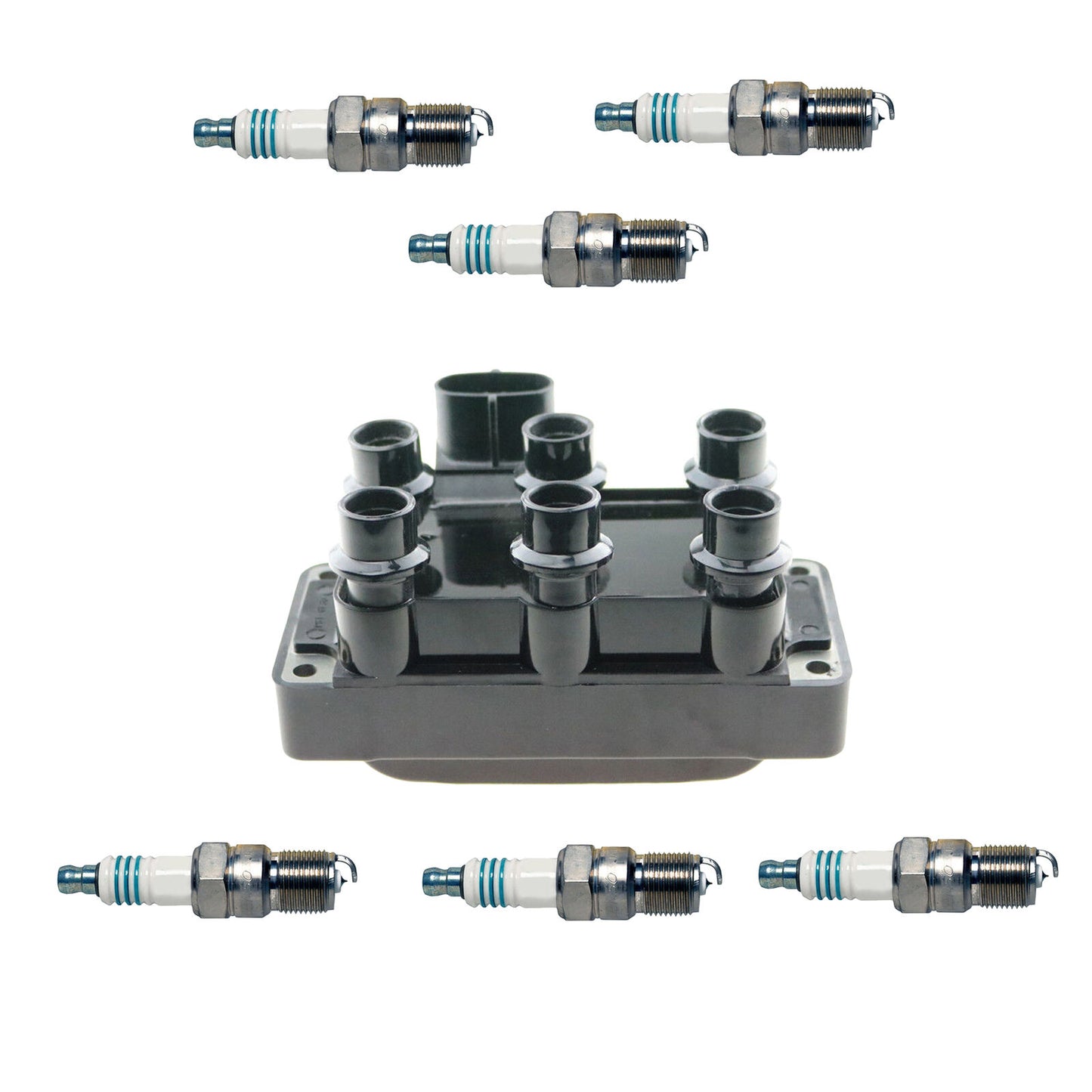 Set 7PCS DG535 FD488 Ignition Coil & 6 Denso 5325 Spark Plug For New Ford Mazda