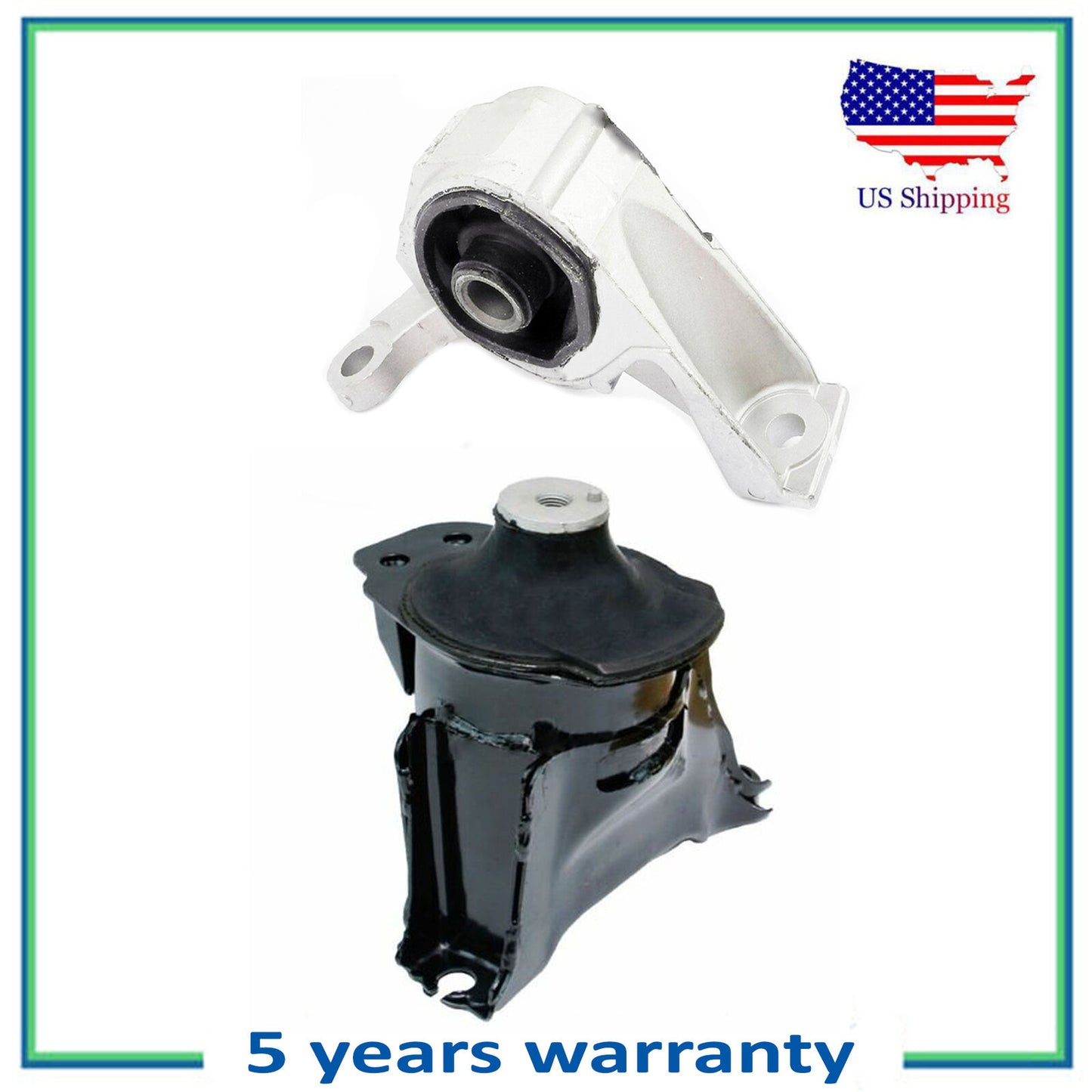 Set 2PCS Front Engine Motor Mount w/o Bracket For 2006-2011 Honda Civic Si 2.0L