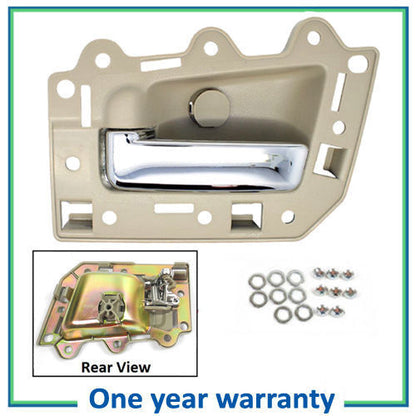 Rear Left Interior Door Handle BJ0003-NS For 05-2010 Jeep Grand Tan Chrome Bolt