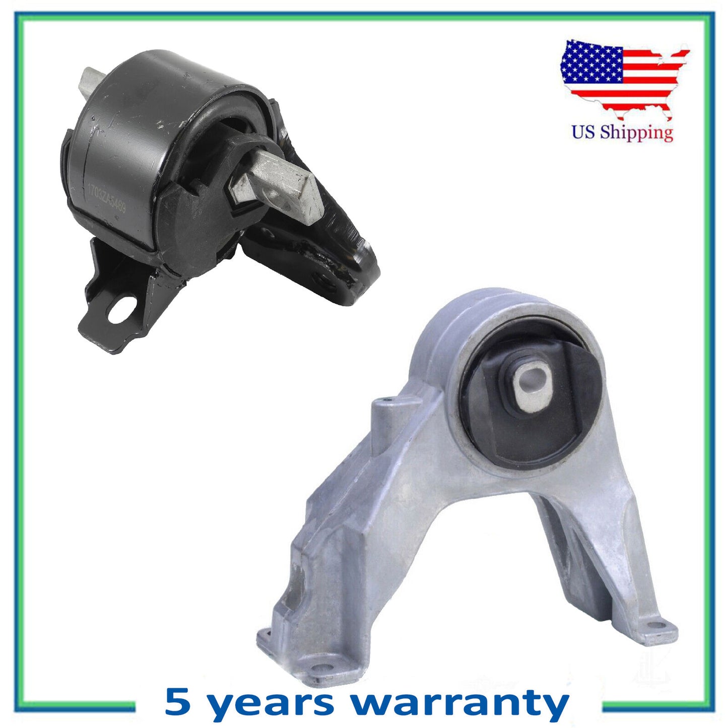 Set 2PCS Posteriore Motore & Auto Trans Montante Per 2009-2010 Dodge Viaggio 3.5