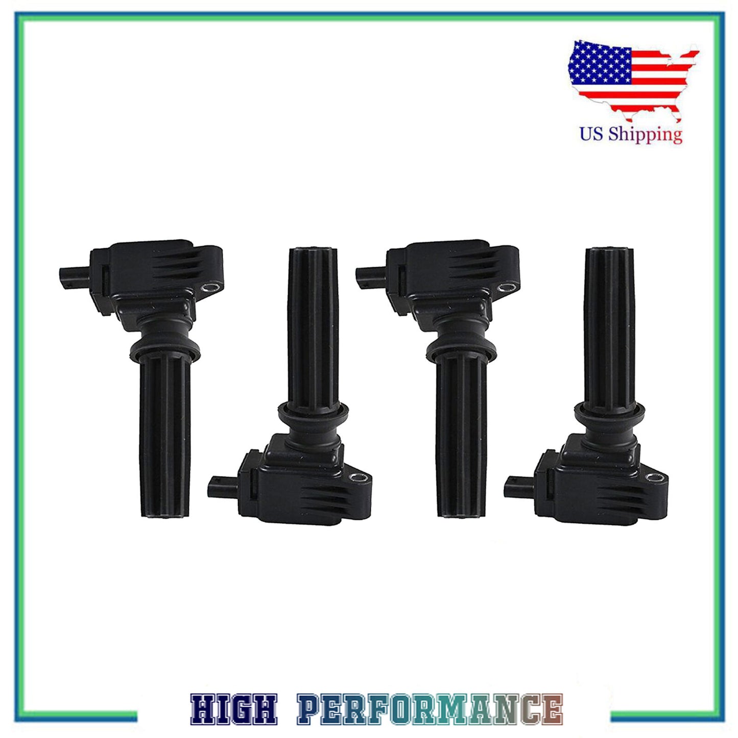 Juego 4PCS Encendido Bobina Para UF670 Ford Borde Escape Focus Lincoln Mkz 2.0L