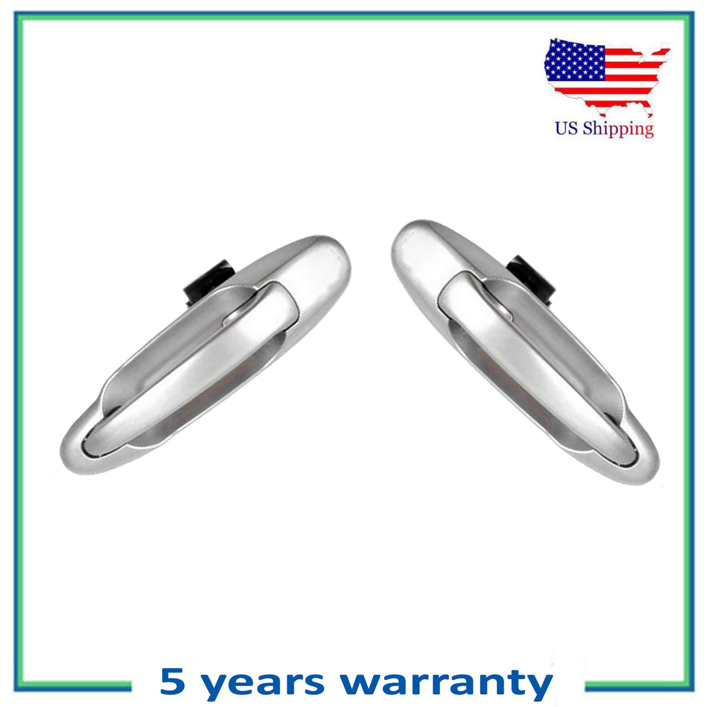 Rear Pair Set 2PCS Outside Door Handle For 1C8 Lunar Mist Toyota Tundra Sequoia
