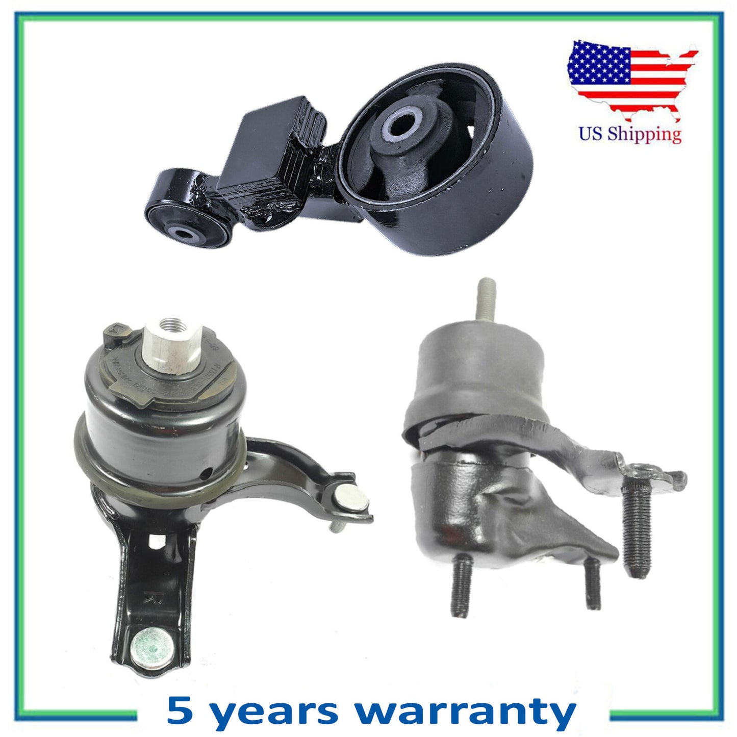 Set 3PCS MotorKing Engine Motor & Trans Mount For 2011-2012 Toyota Sienna 2.7L