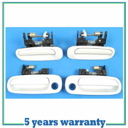 DS116 98-02 Pour Toyota Corolla Extérieur Porte Poignée Complet Set De 4 Blanc