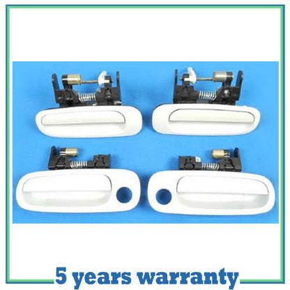 DS116 98-02 Pour Toyota Corolla Extérieur Porte Poignée Complet Set De 4 Blanc
