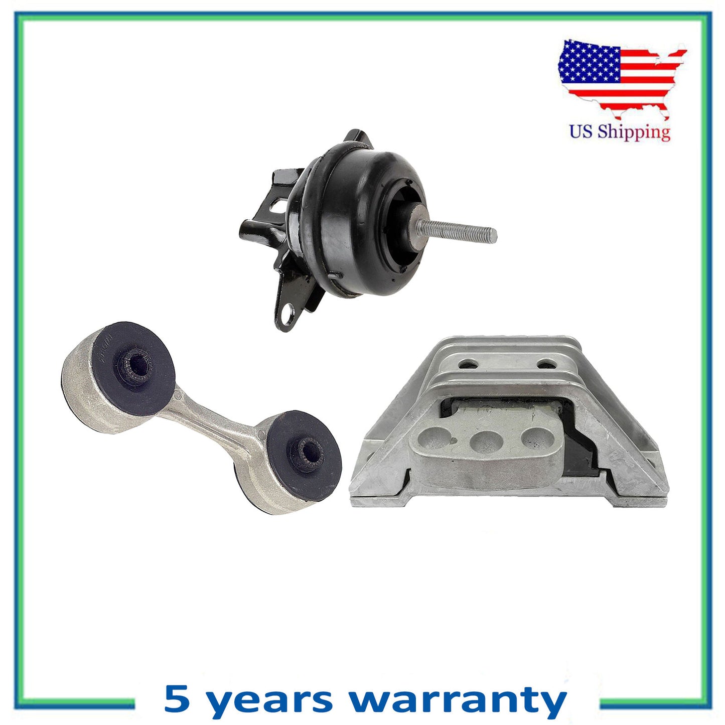 Engine Motor & Trans Mount 3PCS For 1998-1999 Cadillac Seville STS SLS 4.6L Auto