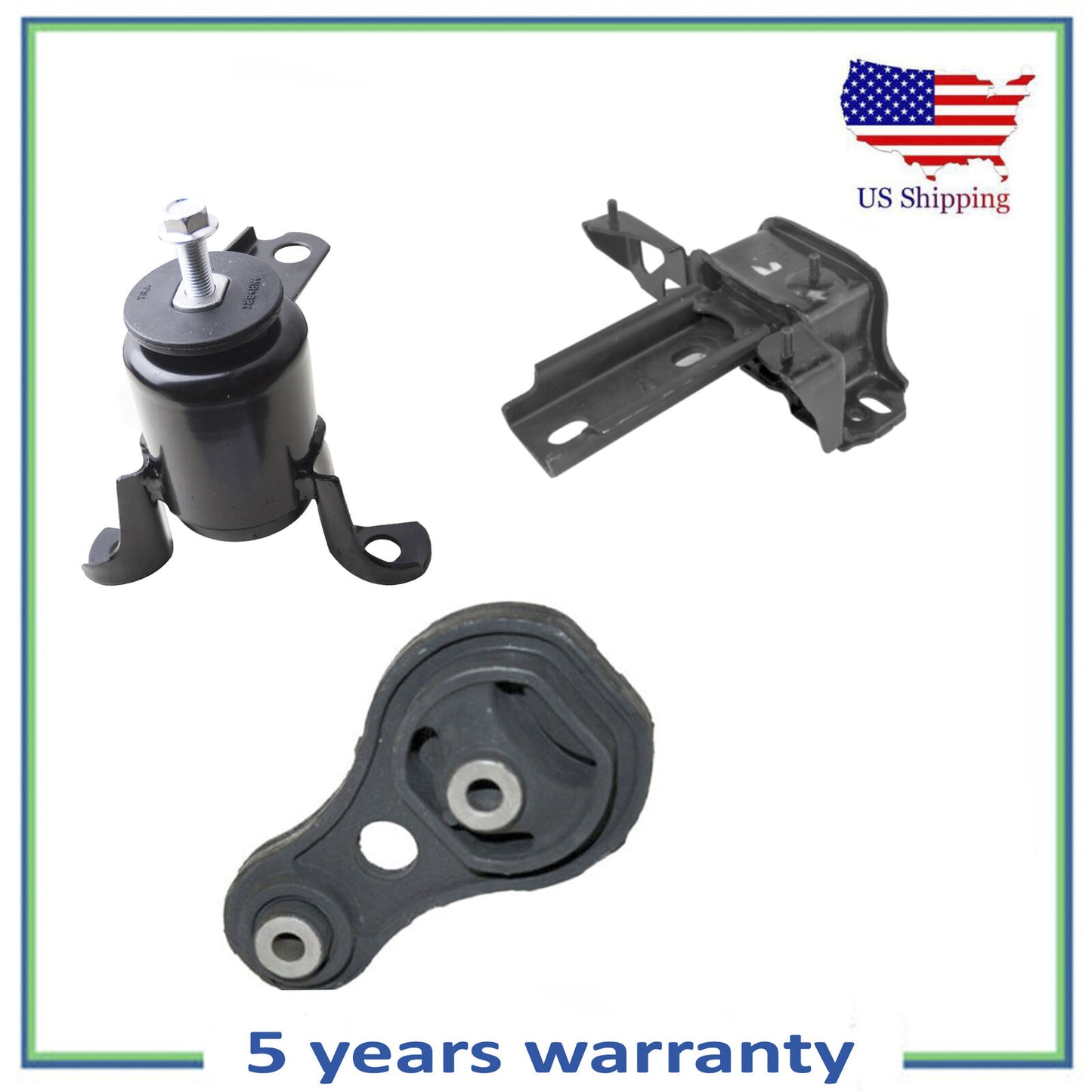 Set 3PCS Motore & Trasmissione Montante per Manuale per 2011-2014 Mazda 2 1.5L