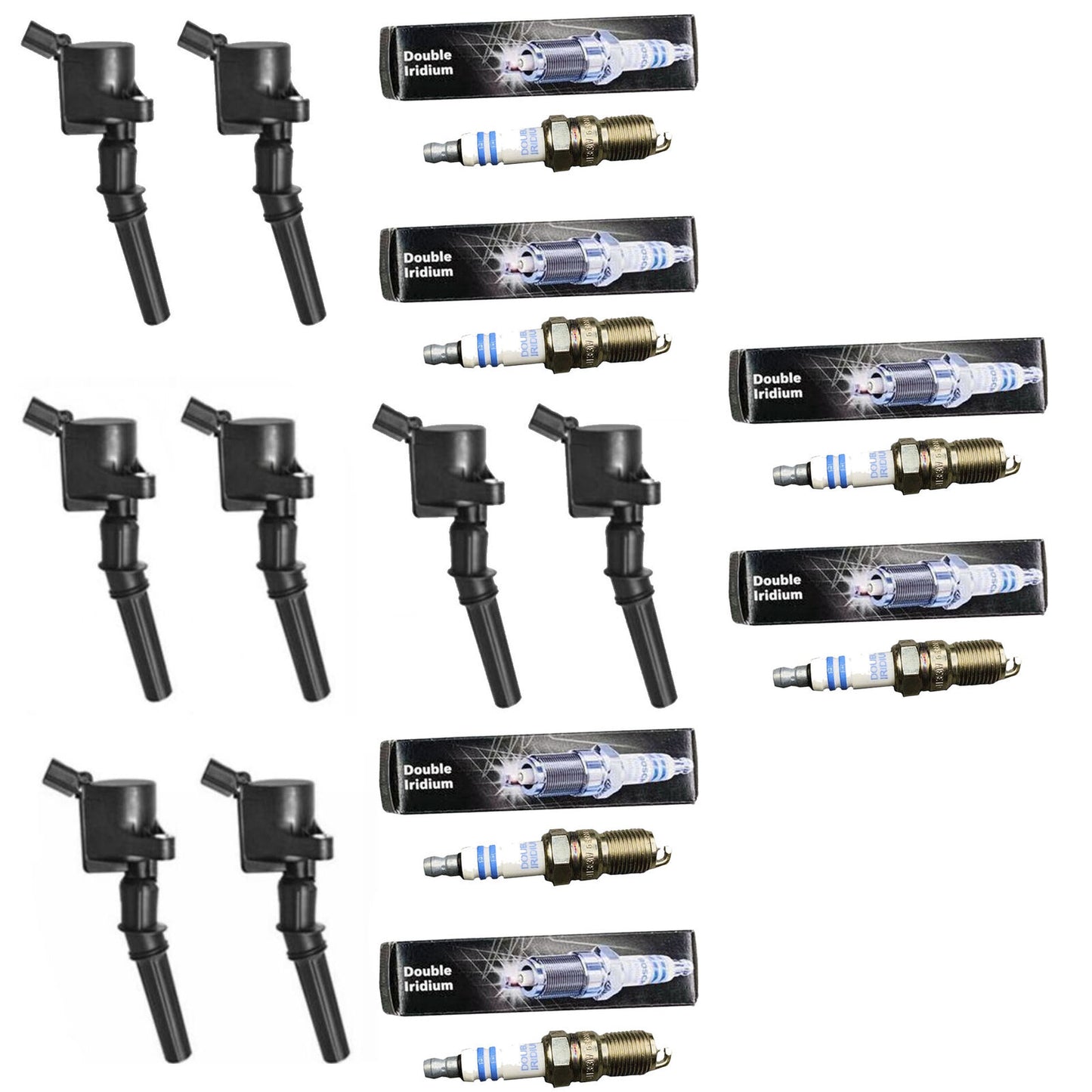 8 MotorKing Ignition Coil DG508 & 8 BOSCH Iridium Spark Plug For Ford Expedition