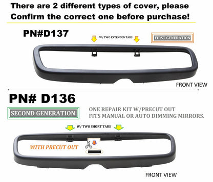 MotorKing Rear View Mirror Repair Kit For 89-01 MB R129 SL320 SL500 500SL D136