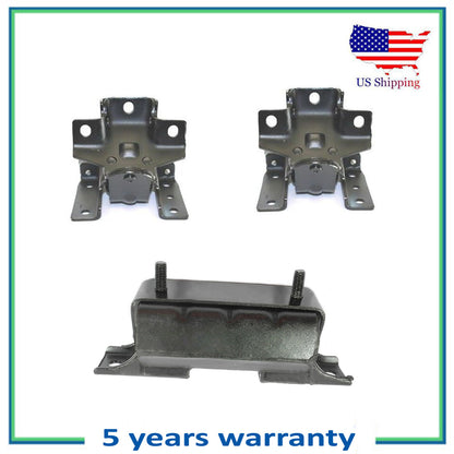 2909 2909 2638 Engine Motor & Trans. Mount Auto For Set 3pcs Hummer H2 6.0L