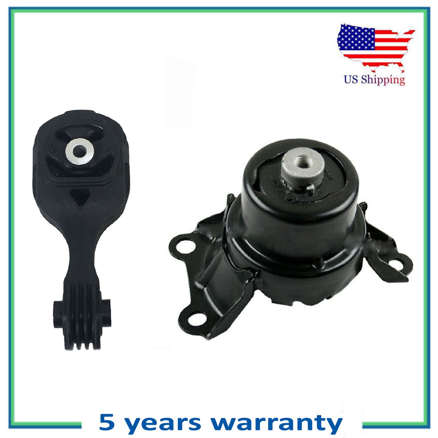 Set 2PCS Engine Motor Mount For Auto CVT Trans. For 2015-2018 Honda Fit 1.5L LX