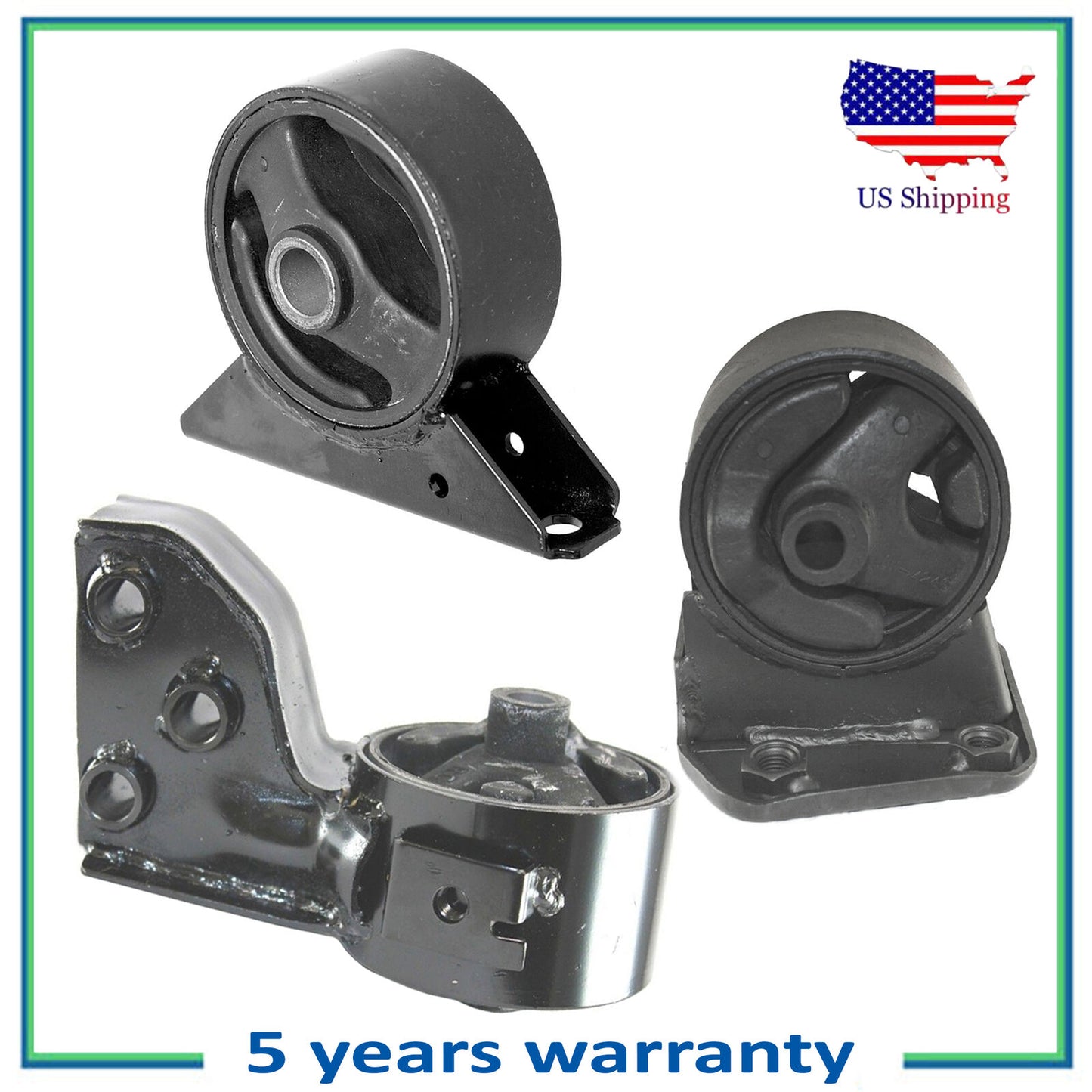 3PCS Engine Motor & Transmission Mount For 1995 Eagle Summit 1.5L FWD Automatic