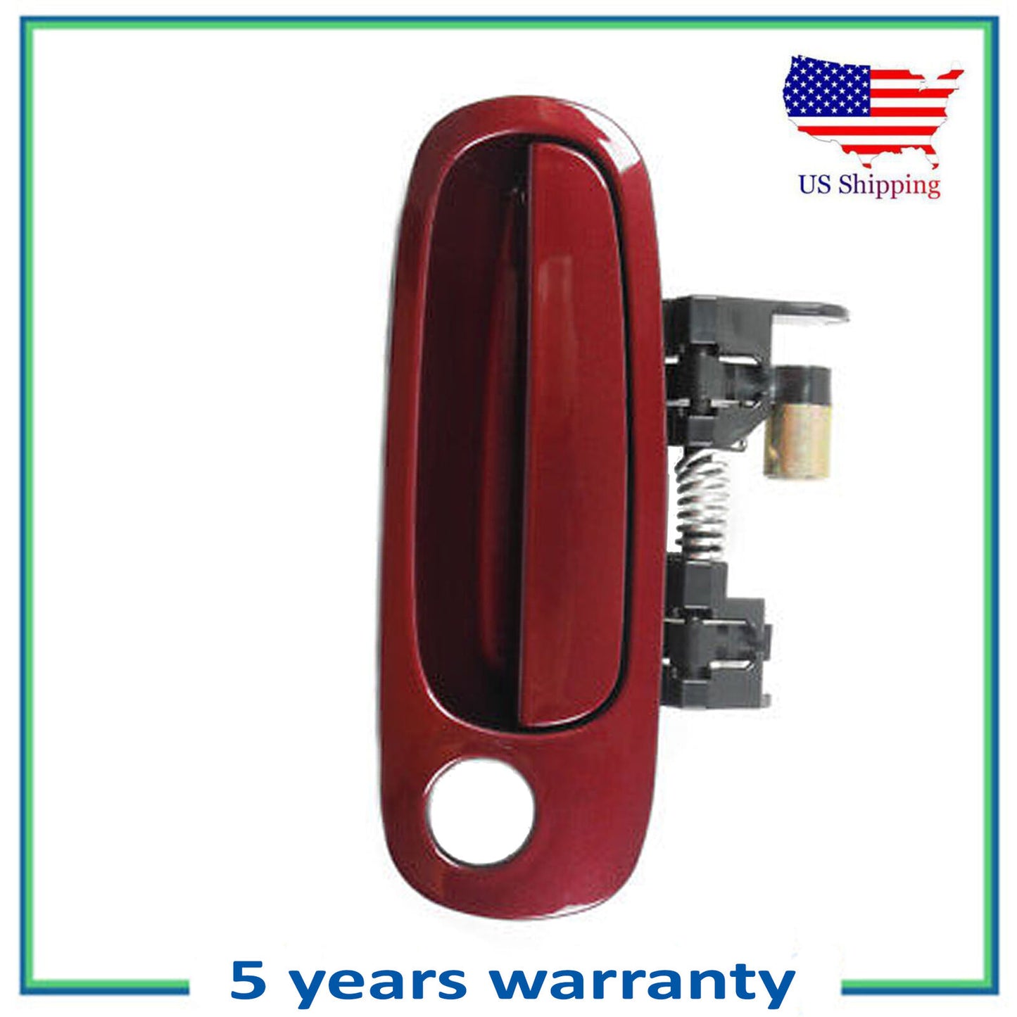 Front Left Outer Door Handle For 1998-2002 Toyota Corolla Burgundy Red 3M8