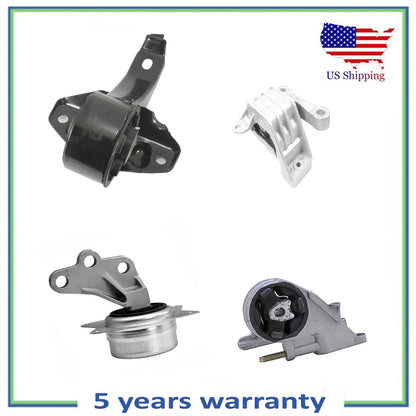 4 PCS Engine Motor & Auto Trans Mount For 08-10 Chevrolet Malibu 2.4L 4 Speed