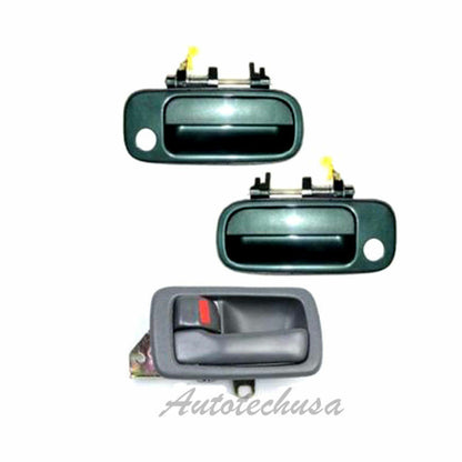 92-96 Pour Camry Porte Poignée 2 Avant Extérieur Vert 6P2 & 1 Intérieur Gris