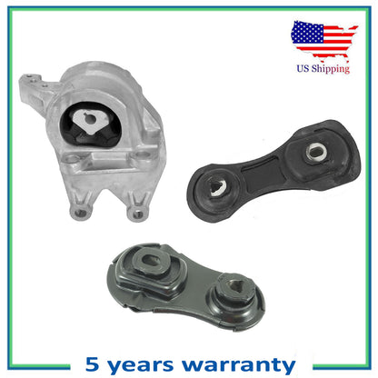 Set 3PCS Front Torque Strut & Auto. Trans. Mount For 13-19 Ford Explorer 3.5L V6