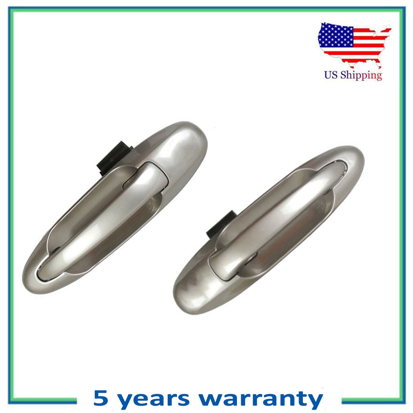 Rear Pair Set Outside Door Handle For 4Q2 Desert Sand Mica Toyota Tundra Sequoia