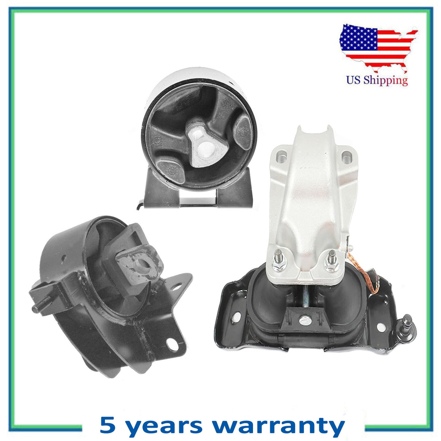 Set 3PCS Engine Motor & Trans Mount For 08-10 Chrysler Dodge VW Routan 4.0L
