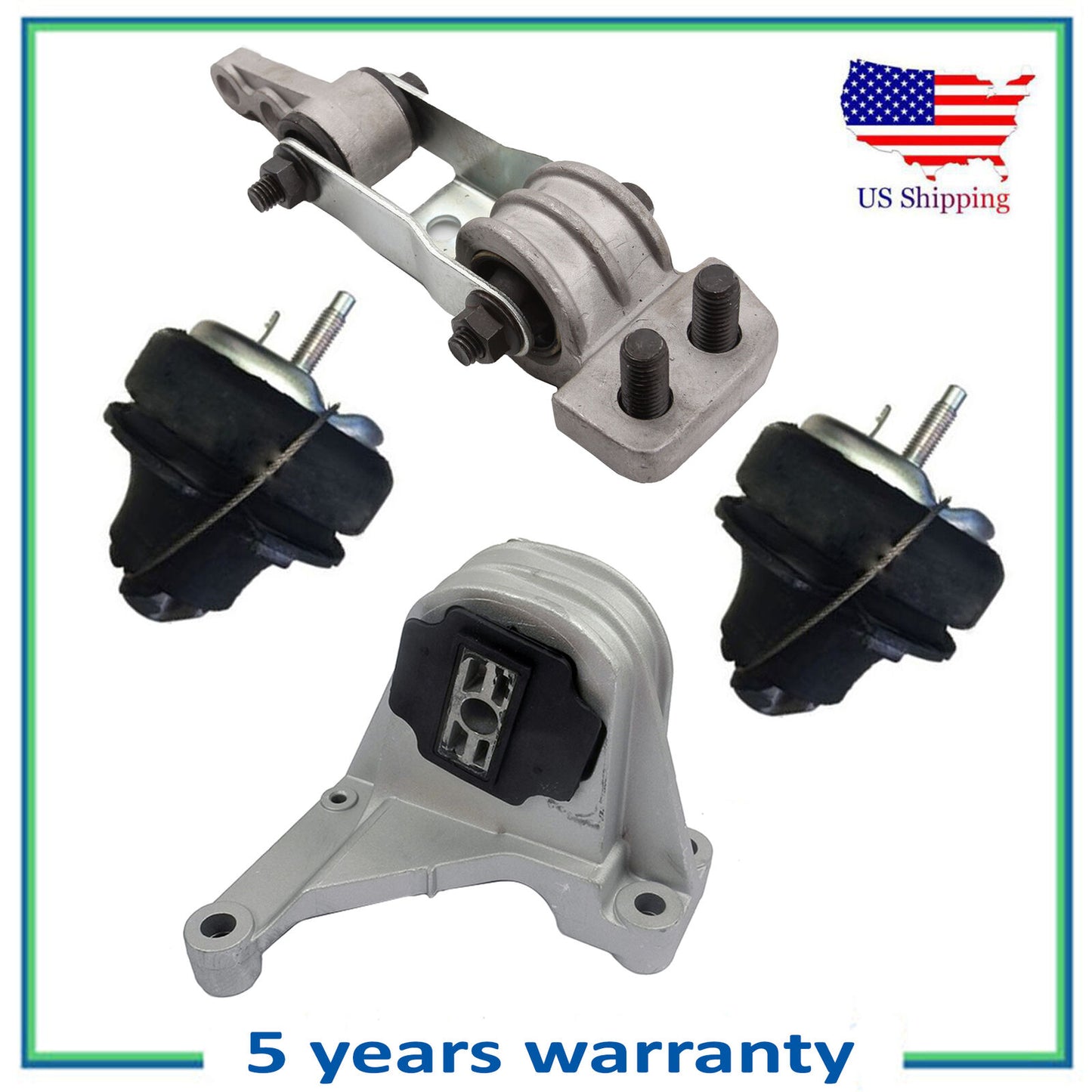4PCS Engine Motor & Trans Mount For Volvo XC70 XC90 S80 2.5L 4003*2 4001 7084