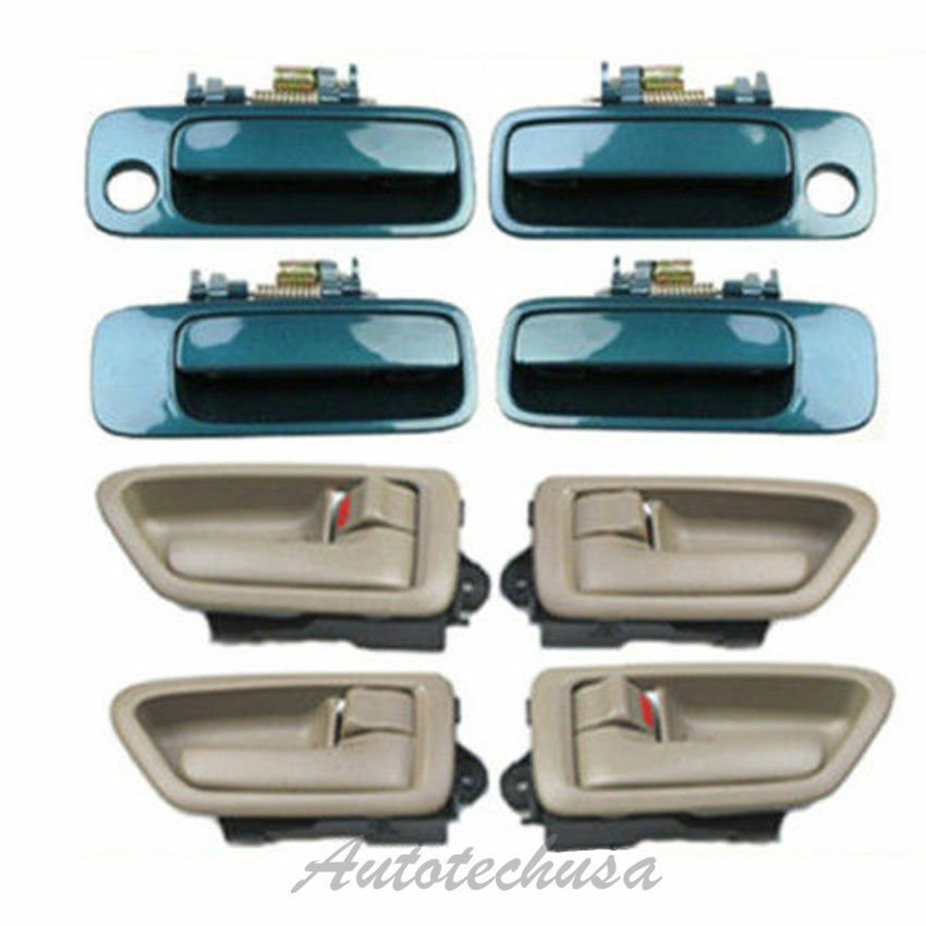 1997-2001 For Toyota Camry 4 Tan Interior / 4 Green 6P2 Outside Door Handle DH93