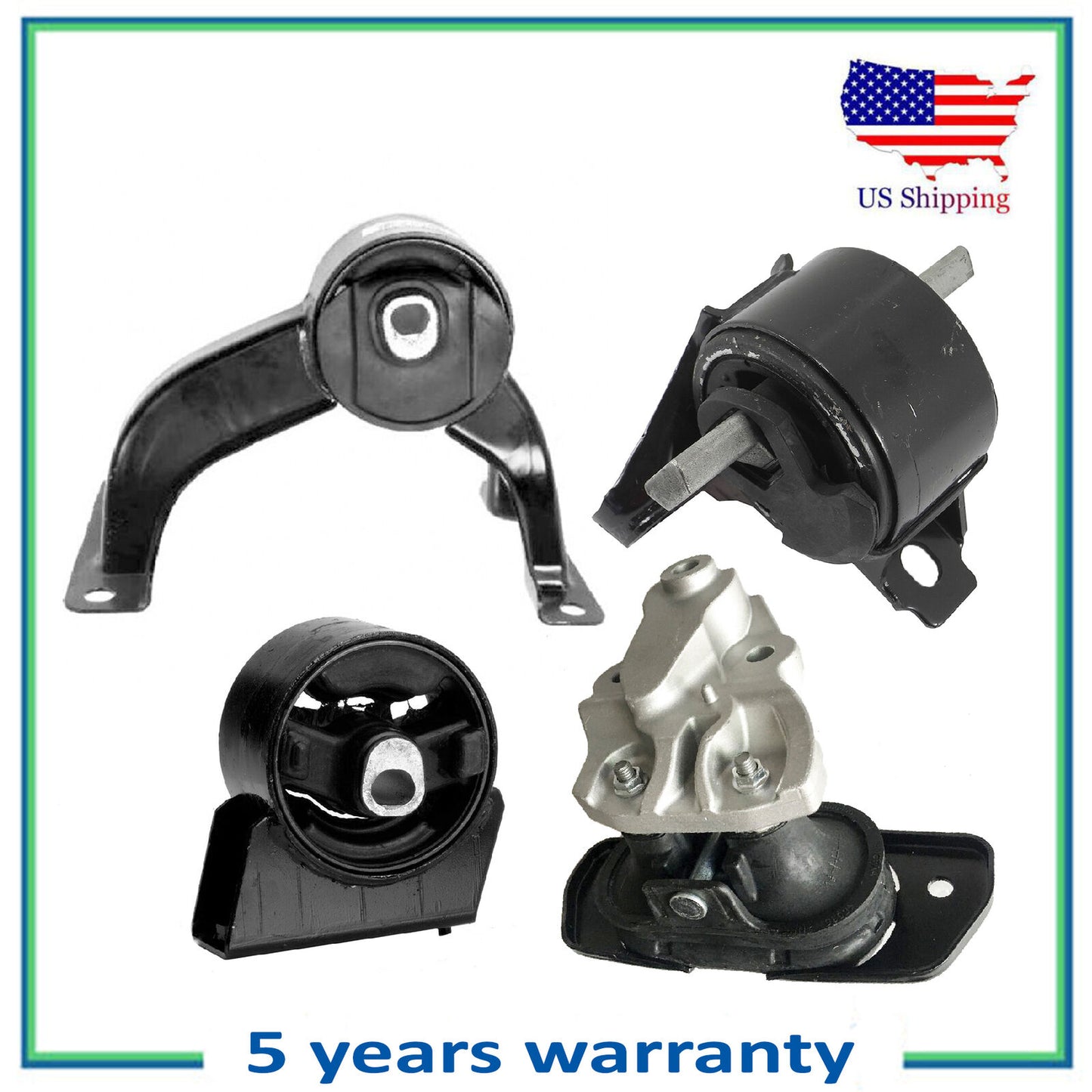 4PCS Engine Motor & Auto Trans. Mount For 2011-2012 Dodge Journey 3.6L FWD
