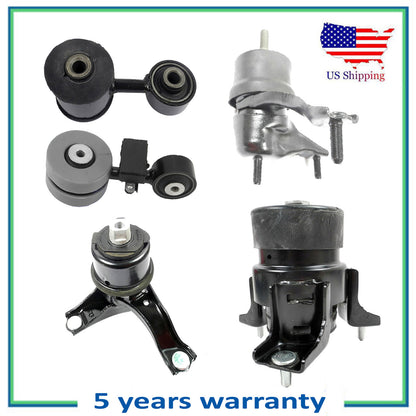 5PCS Engine Motor & Auto Trans Mount Polyurethane For 07 08 09 Toyota Camry 2.4L