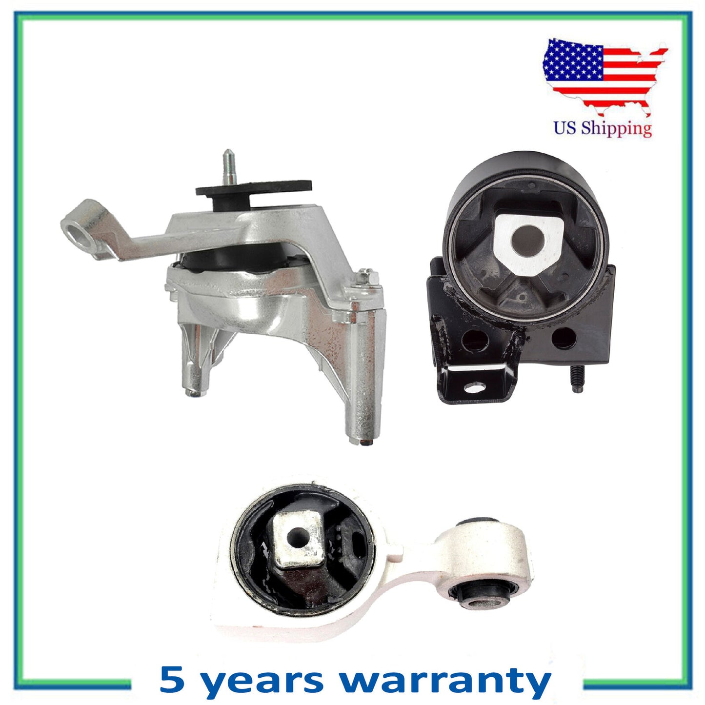 Set 3Pcs Engine Motor Mount Motorking For 07-11 Nissan Altima Hybrid FWD 2.5L