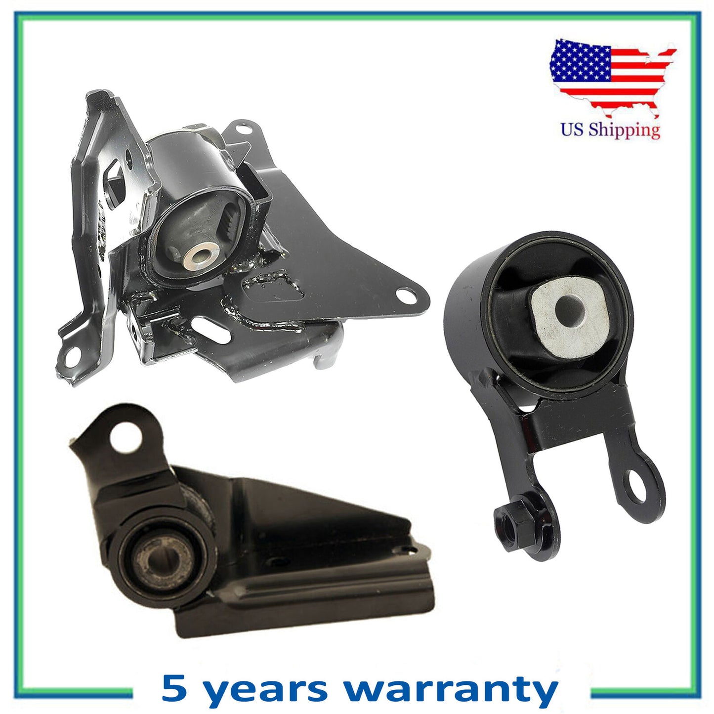 4237 62044 62087 Set 3PCS Engine Motor & Auto Trans Mount For 08-14 Scion xD 1.8