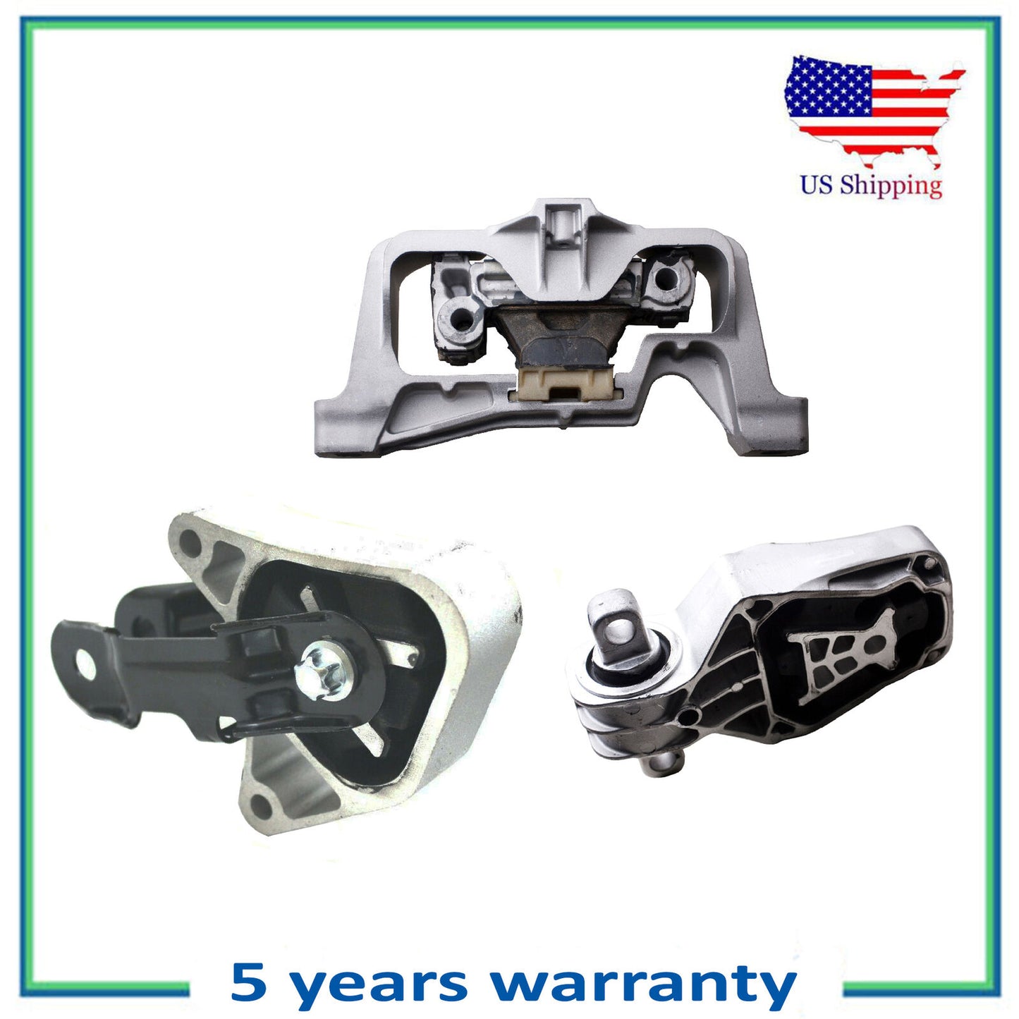 Set MotorKing Engine Motor & Torque Strut Mount For MB B250 CLA250 GLA250 2.0L