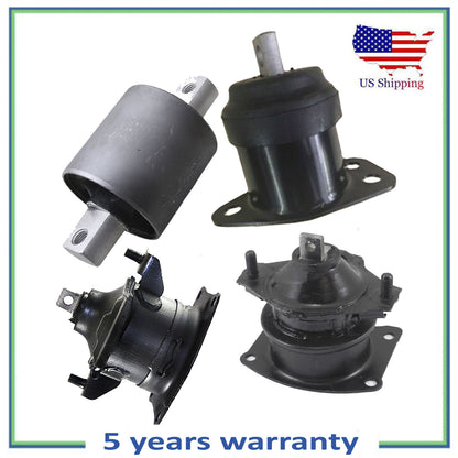 Set 4PCS Engine Motor Mount & Transmission Bushing For 2005-2008 Acura RL 3.5L