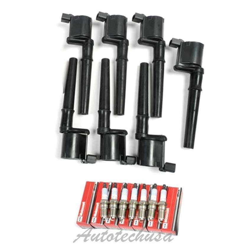 FOR FORD SET OF 7 IGNITION COIL DG512 With 7 SPARK PLUG SP493 IC058 B254 7