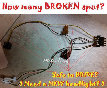 Left or Right Headlight Wire Harness Connector Kit For DC109 Mercedes Benz W203