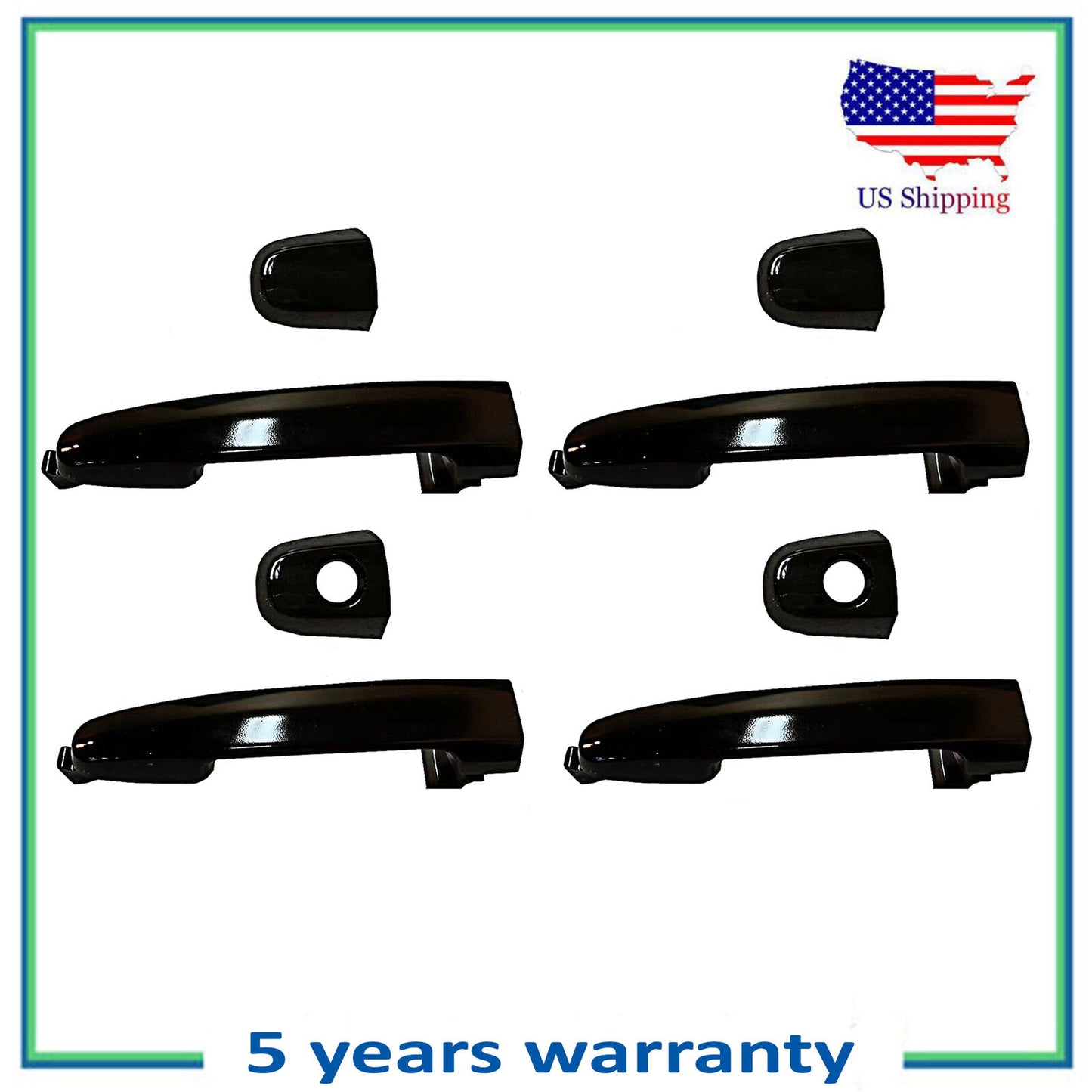 Set of 4PCS New Exterior Door Handle For Scion tC xA xB xD 209 Black Sand Pearl