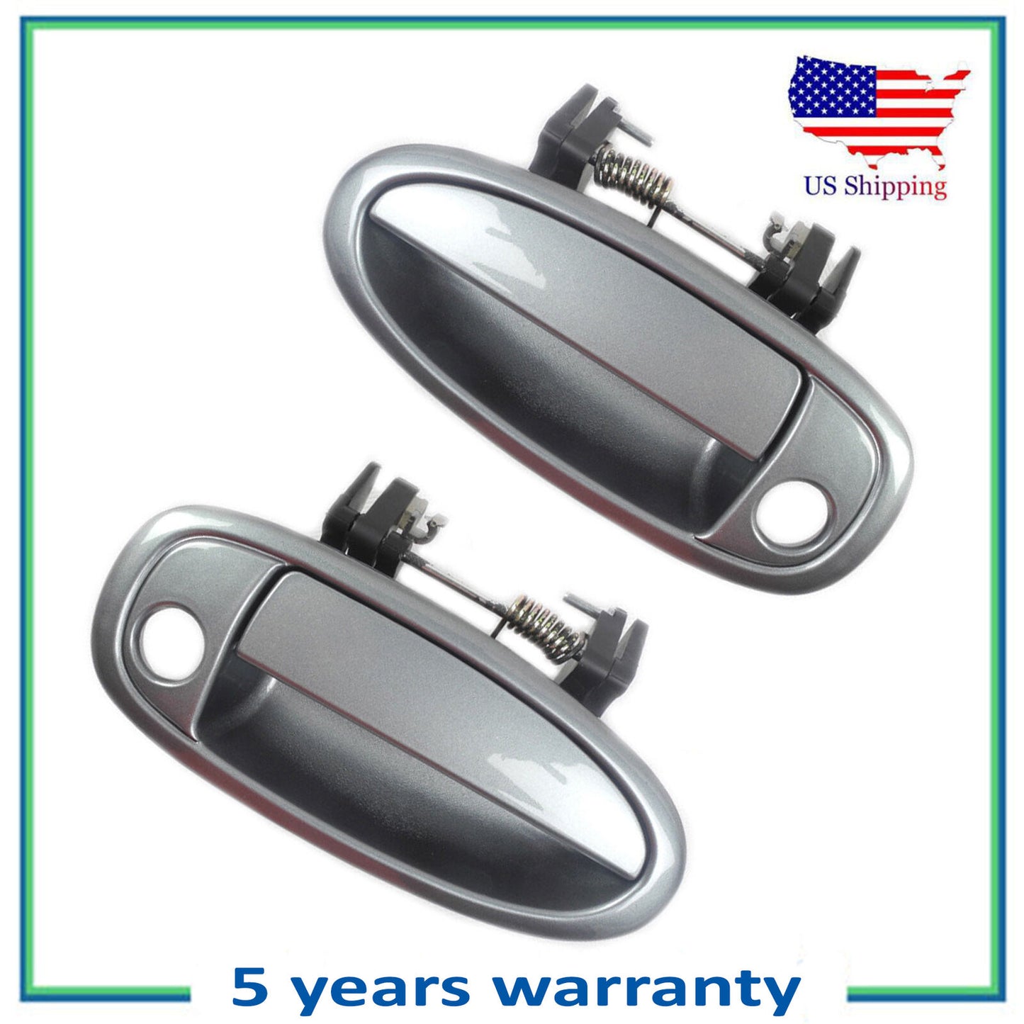 Front Outside Outer Door Handle 2PCS For 1995-99 Toyota Avalon Silver Spruce 6M3