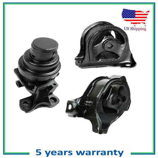 Set 3pcs New Engine Motor & Trans Mount Manual For 94-95 Honda Accord 2.2L DX LX