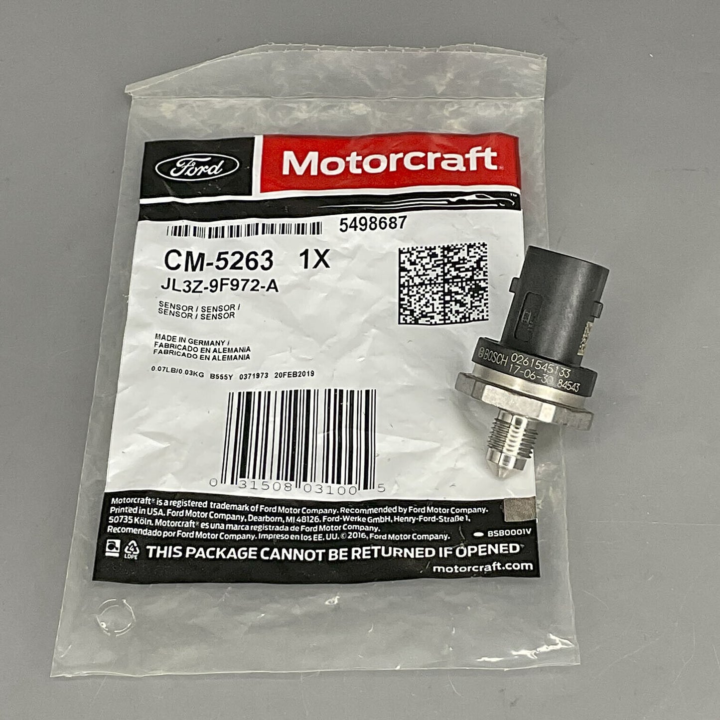 Motorcraft Pressure Sensor For FORD EXPLORER F-150 POLICE INTERCEPTOR UTILITY