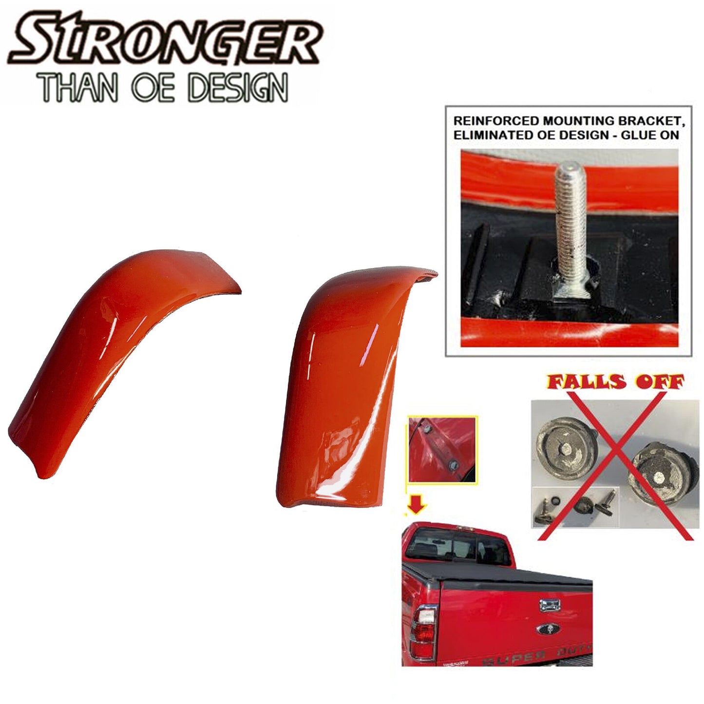 Coppia Set Aggiornato Tetto Angolo Modanatura Orlo Per Ford 08-16 Super Duty