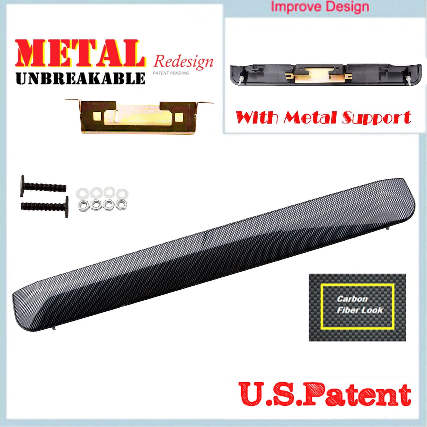 For 2004-2006 Rear Panel Hatch Gate Trim Molding Handle Scion xb Carbon Fiber