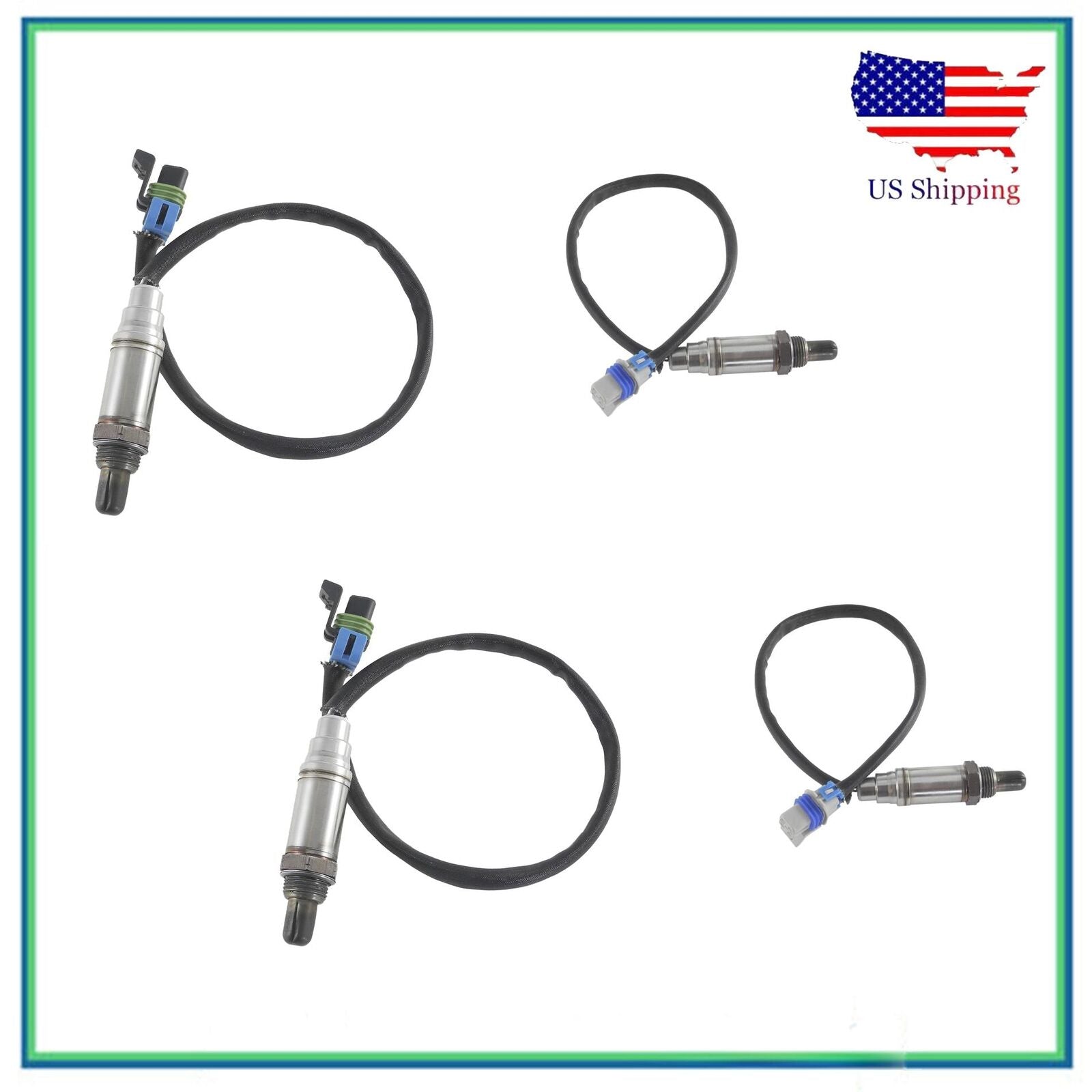 4-Pack Oxygen Sensor Set Upstream & Downstream For 2010-2015 Chevy Camaro 3.6L (Auto Trans Only)